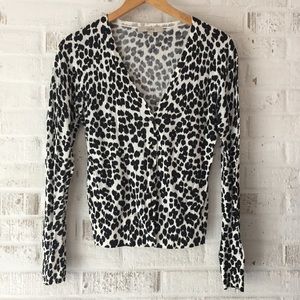 LOFT soft Dalmatian Leopard print cardigan